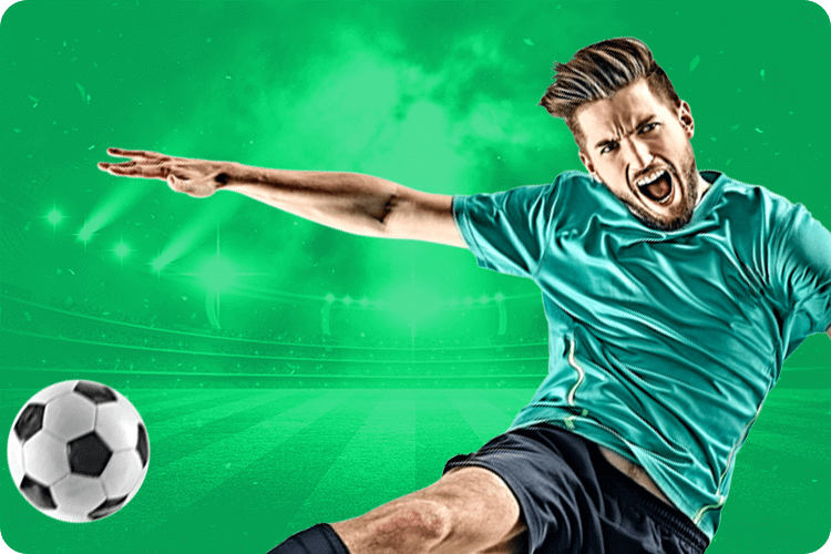 Sportwetten Bonus Fussballspieler mit Bonus Illustration