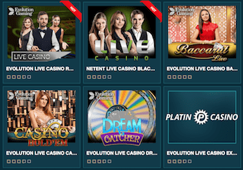 Platincasino live casino