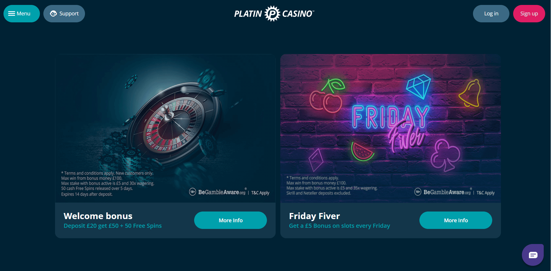 Platin Casino promotions